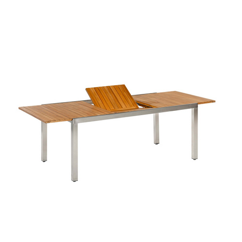 MERXX Gartenmöbelset »Ferrara«, 7-tlg., gepadded/klappbar, Edelstahl/Textil/Akazie - grau