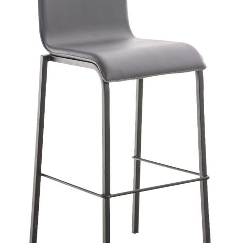Barhocker Avola Leder Flach B78 grau Barhocker Avola Leder Flach B78 grau