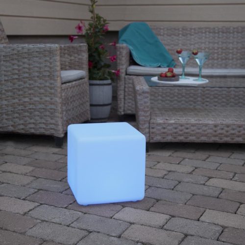 LED-Würfel "Twilights" - 28cm - RGB Wechsel/feste Farbe - Fernbedienung - Aufladbar - IP44