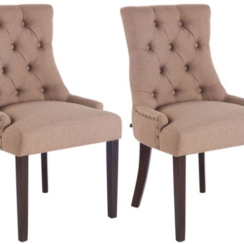 2er Set Esszimmerstuhl Aberdeen Stoff antik taupe 2er Set Esszimmerstuhl Aberdeen Stoff antik taupe