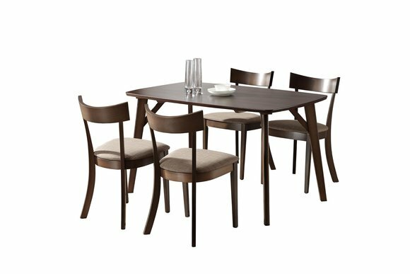 Ess Tisch Garnitur Designer Tische + 4x Stuhl Set Echt Holz Komplett
