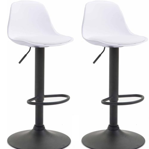 2er Set Barhocker Kiel Kunststoff schwarz weiß