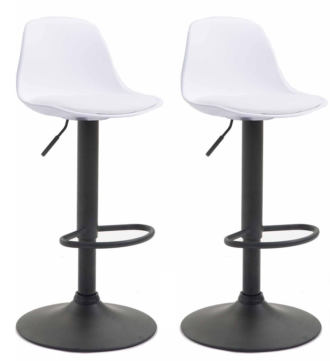 2er Set Barhocker Kiel Kunststoff schwarz weiß 2er Set Barhocker Kiel Kunststoff schwarz weiß