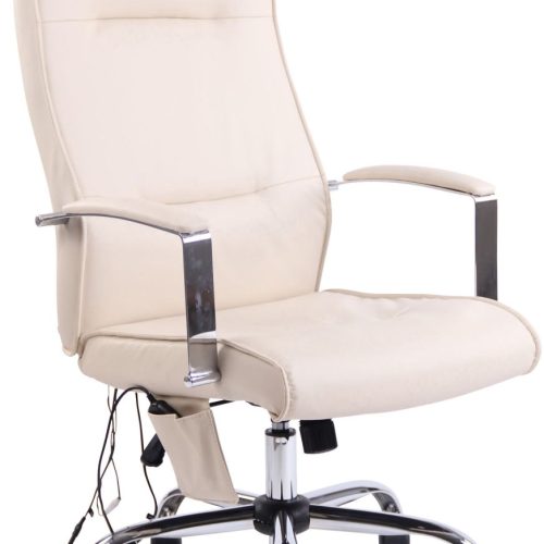 Bürostuhl Portland Kunstleder mit Massagefunktion creme Bürostuhl Portland Kunstleder mit Massagefunktion creme