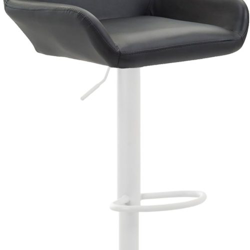 2er Set Barhocker Braga Kunstleder weiß schwarz