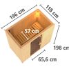 Karibu Sauna Variado - 68 mm-9 kW Ofen integr. Steuerung