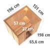 Karibu Sauna Bodin mit Fronteinstieg 68 mm-9 kW Bio-Kombiofen inkl. Steuergerät-inkl. Dachkranz- Isolierte Saunatür - Gallery 3 Karibu Sauna Bodin mit Fronteinstieg 68 mm-9 kW Bio-Kombiofen inkl. Steuergerät-inkl. Dachkranz- Isolierte Saunatür
