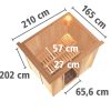Karibu Sauna Bodin mit Fronteinstieg 68 mm-9 kW Bio-Kombiofen inkl. Steuergerät-inkl. Dachkranz- Isolierte Saunatür - Gallery 4 Karibu Sauna Bodin mit Fronteinstieg 68 mm-9 kW Bio-Kombiofen inkl. Steuergerät-inkl. Dachkranz- Isolierte Saunatür