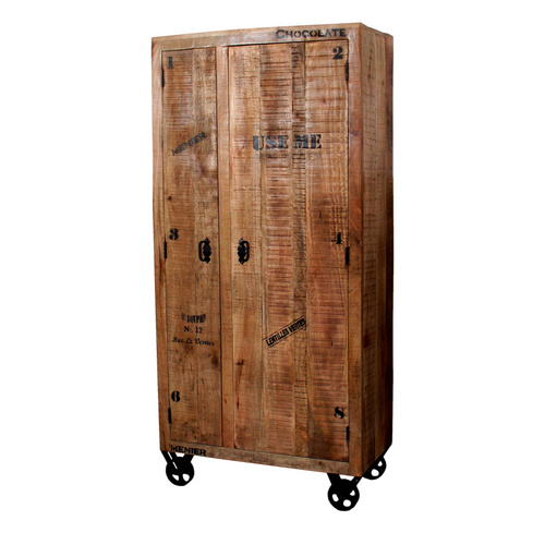 SIT Schrank »RUSTIC«, Mangoholz/Metall, 2-türig - braun