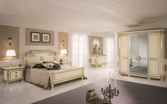 Klassisches Schlafzimmer Set Nachttische Bett Stil Holz Bett Italien Möbel 6tlg Klassisches Schlafzimmer Set Nachttische Bett Stil Holz Bett Italien Möbel 6tlg