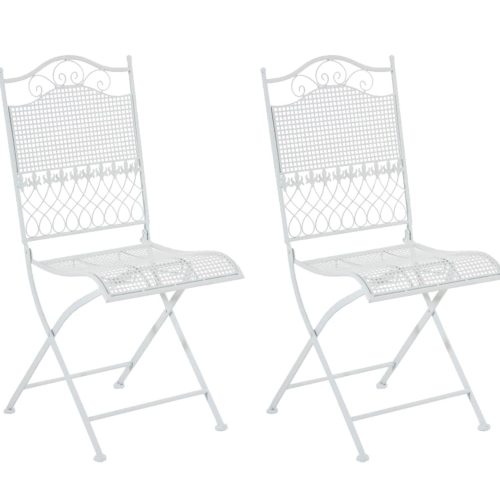 2er Set Gartenstühle Kiran weiß