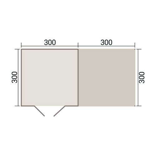 WEKA Gartenhaus, »Batu«, LxBxH: 300x300 cm, naturfarben - braun