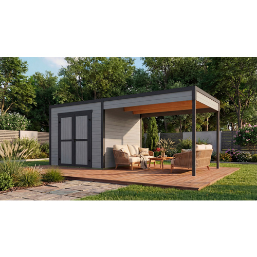 WEKA Gartenhaus, »Batu«, LxB: 550x500 cm, lichtgrau WEKA Gartenhaus, »Batu«, LxB: 550x500 cm, lichtgrau