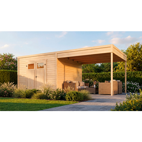 WEKA Gartenhaus, »Batu«, LxBxH: 300x300 cm, naturfarben - braun