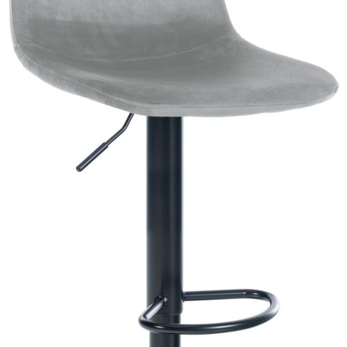 Barhocker Divo Samt Schwarz grau