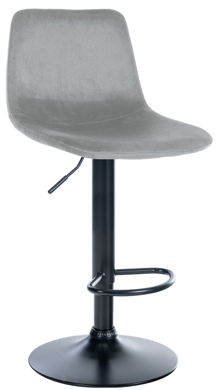Barhocker Divo Samt Schwarz grau Barhocker Divo Samt Schwarz grau