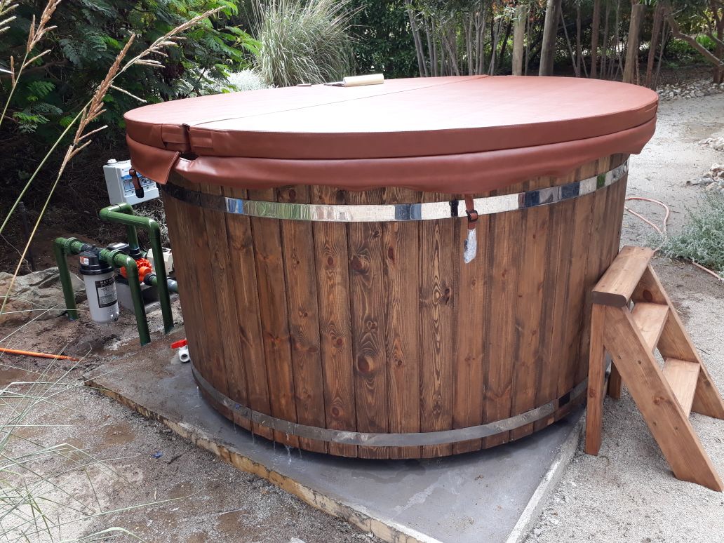 Whirlpool Badefass Holzbottich Externer Garten Fass Bad Thermoholz Ofen Whirlpool Badefass Holzbottich Externer Garten Fass Bad Thermoholz Ofen