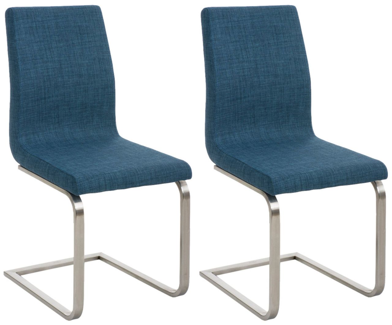 2er Set Esszimmerstühle Belfort Stoff blau 2er Set Esszimmerstühle Belfort Stoff blau