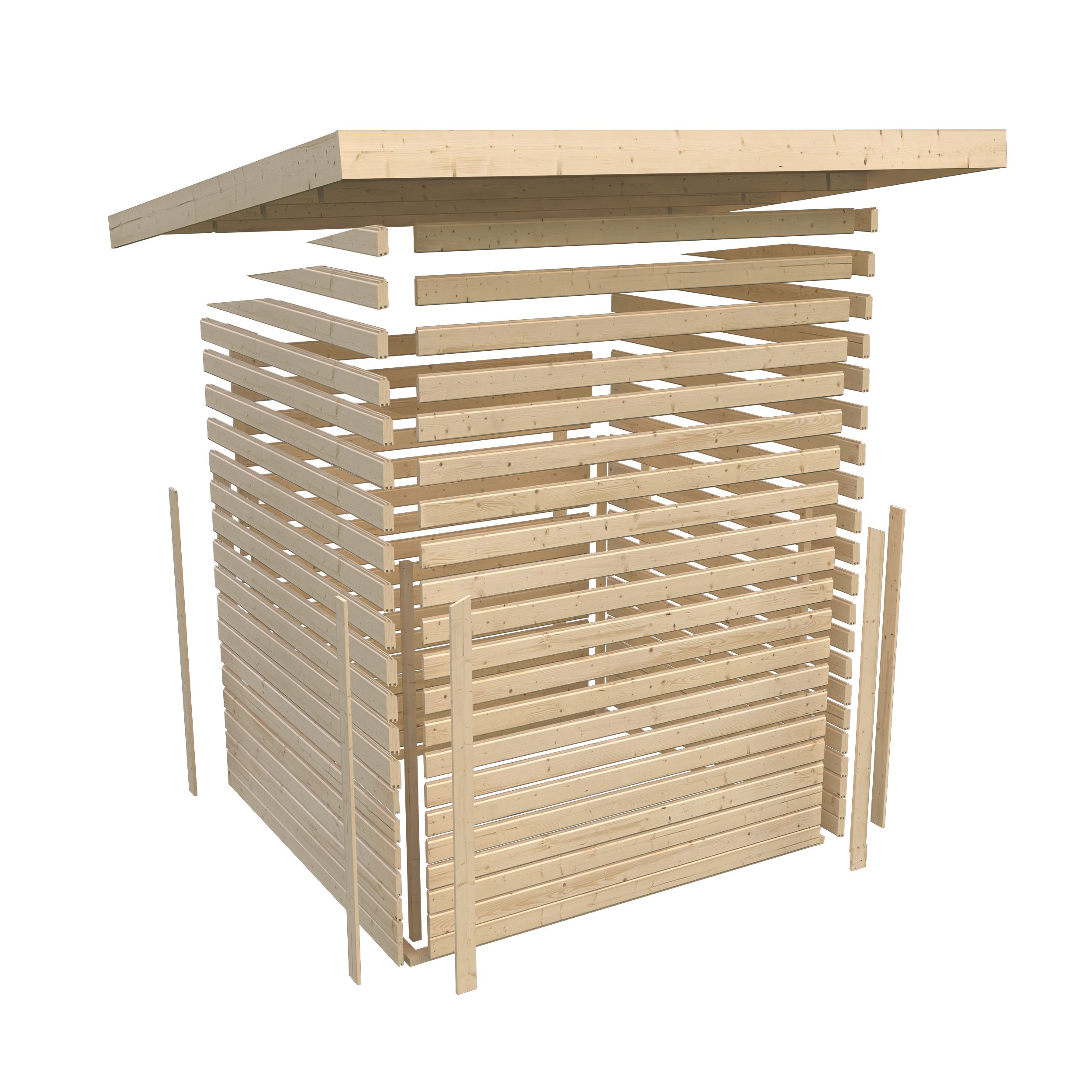 Karibu Gartensauna Pultdach Saunahaus Skrollan 1 mit Vorraum terragrau Moderne Saunatür (Klarglas) Ohne Ofen - Gallery 9 Karibu Gartensauna Pultdach Saunahaus Skrollan 1 mit Vorraum terragrau Moderne Saunatür (Klarglas) Ohne Ofen