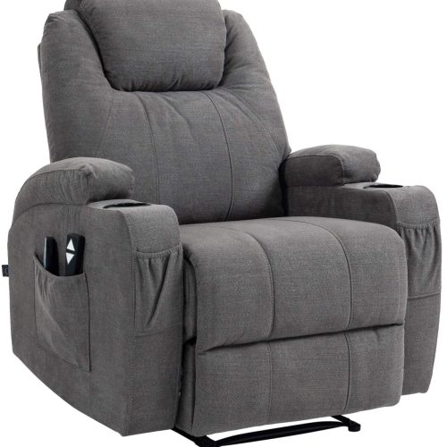 Sessel Hepler mit Massagefunktion Stoff grau Sessel Hepler mit Massagefunktion Stoff grau