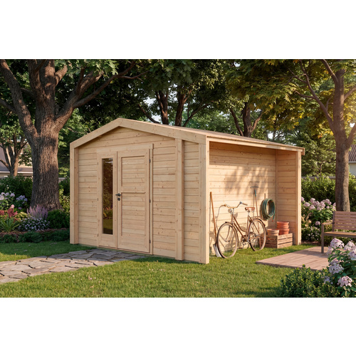 WEKA Gartenhaus, »Killarney«, LxBxH: 361x313x246 cm, naturfarben - braun WEKA Gartenhaus, »Killarney«, LxBxH: 361x313x246 cm, naturfarben - braun