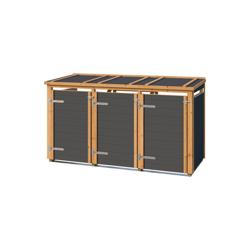 WEKA Mülltonnenbox, »Killarney«, LxBxH: 234x96x130 cm, lasiert, anthrazit - schwarz - Gallery 3 WEKA Mülltonnenbox, »Killarney«, LxBxH: 234x96x130 cm, lasiert, anthrazit - schwarz