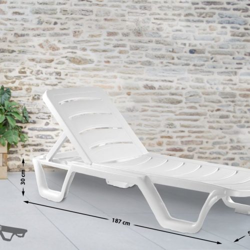 10er Set Sonnenliege Bahama weiß