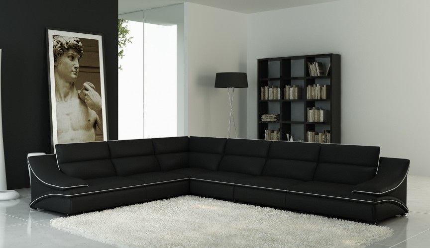 Wohnlandschaft Designer Sofa Couch Big Polster Leder Sofas Eck Ecke Sitz Black Wohnlandschaft Designer Sofa Couch Big Polster Leder Sofas Eck Ecke Sitz Black
