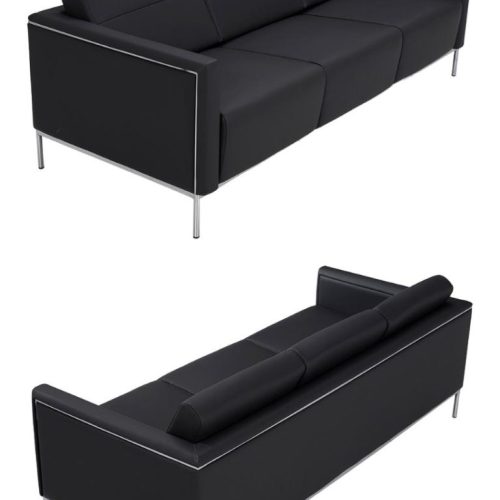 Sofa Design 2x 3-Sitzer Sofa Luxus Sofa Polstermöbel Textil Leder Modern