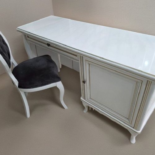Klassischer Schreibtisch mit Stuhl – Holz Klassischer antiker Stil Sofort