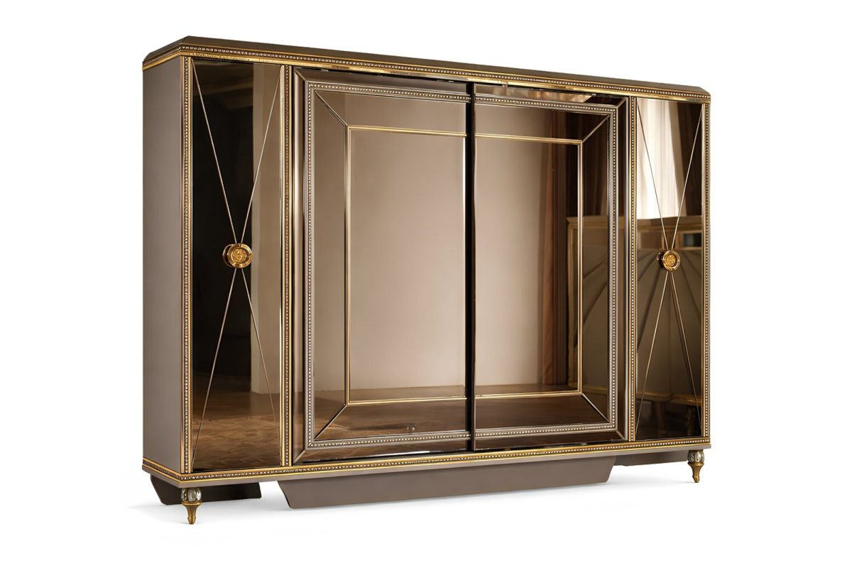 Kleiderschrank Schlafzimmer Schrank Luxus Schränke Viertürig Gold Spiegel Sofort Kleiderschrank Schlafzimmer Schrank Luxus Schränke Viertürig Gold Spiegel Sofort