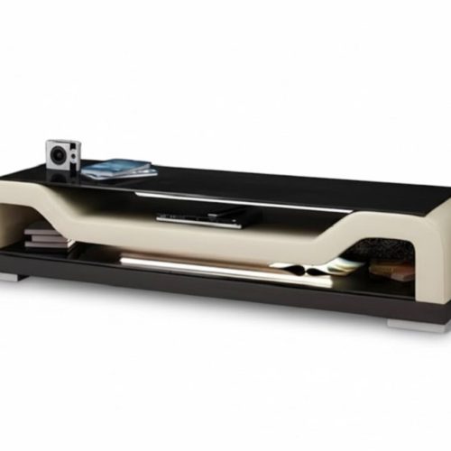 RTV TV SIDEBOARD GLAS TISCH FERNSEH TISCH DESIGNER LOWBOARD SOFORT