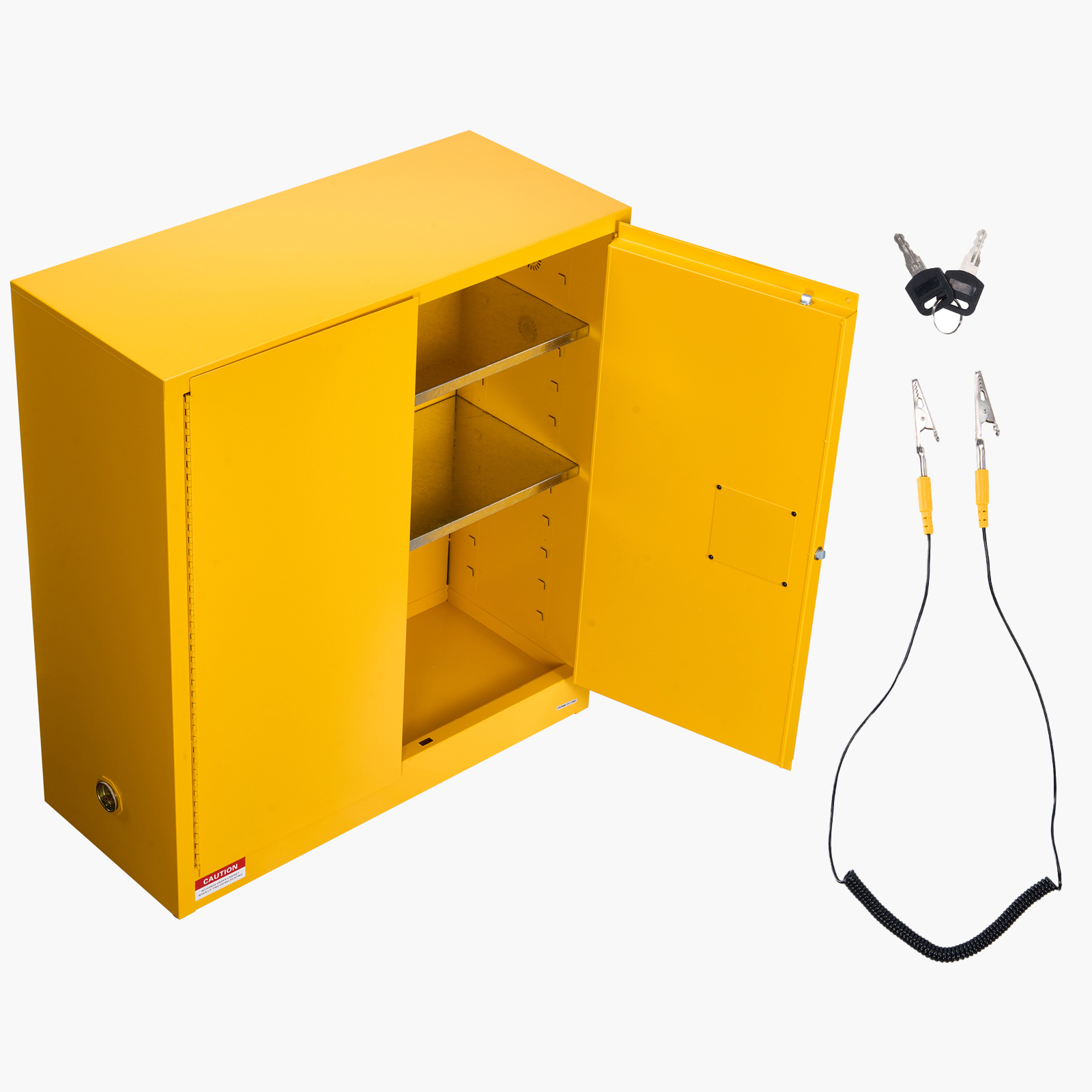 Mophorn Feuerlöschschrank Für Brennbare Materialien (110 L) Mit Verstellbarem Regal, Gefertigt Aus Kaltgewalztem Und Verzinktem Stahl, Gelber Schutzschrank Für Gefahrstoffe Mophorn Feuerlöschschrank Für Brennbare Materialien (110 L) Mit Verstellbarem Regal, Gefertigt Aus Kaltgewalztem Und Verzinktem Stahl, Gelber Schutzschrank Für Gefahrstoffe