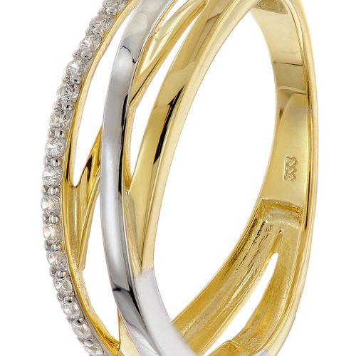 trendor 68448 Damenring Gold 333/8K Bicolor mit Zirkonias trendor 68448 Damenring Gold 333/8K Bicolor mit Zirkonias