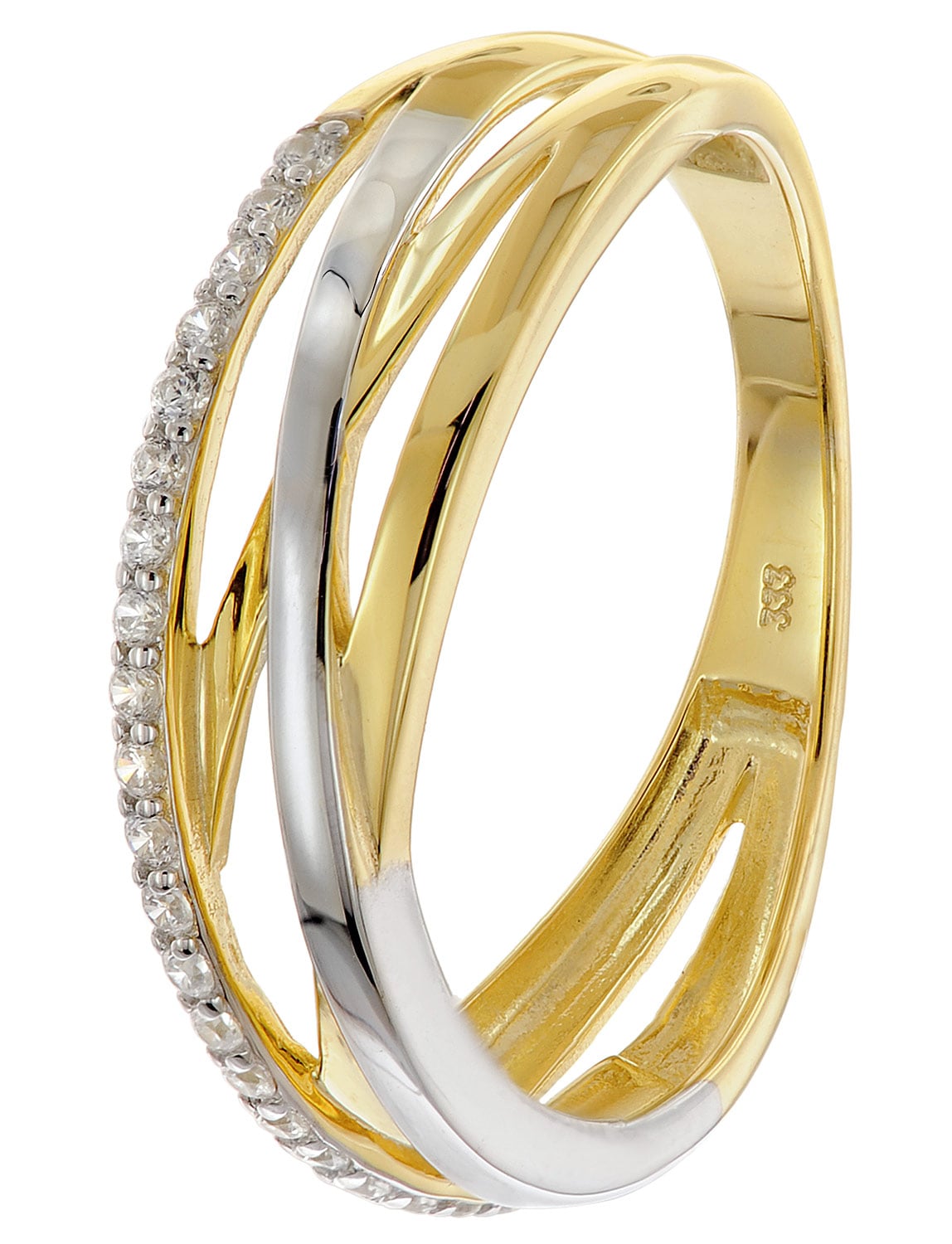 trendor 68448 Damenring Gold 333/8K Bicolor mit Zirkonias trendor 68448 Damenring Gold 333/8K Bicolor mit Zirkonias