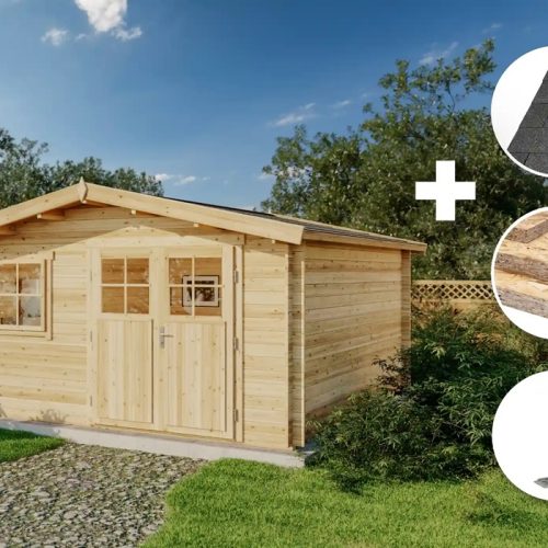 Eco Set - Gartenhaus Valeria-28 Gartenhaus Aus Holz, Holzhaus Mit 28 Mm Wandstärke Blockbohlenhaus - Alpholz Eco Set - Gartenhaus Valeria-28 Gartenhaus Aus Holz, Holzhaus Mit 28 Mm Wandstärke Blockbohlenhaus - Alpholz