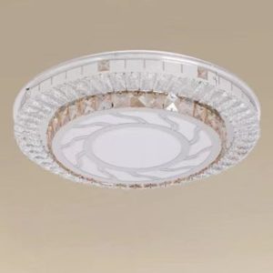 Trade Shop Traesio - Trade Shop - Deckenleuchte 65w Ø50cm Led Design Schichtkristalle Vortex Kaltlicht 27683 -