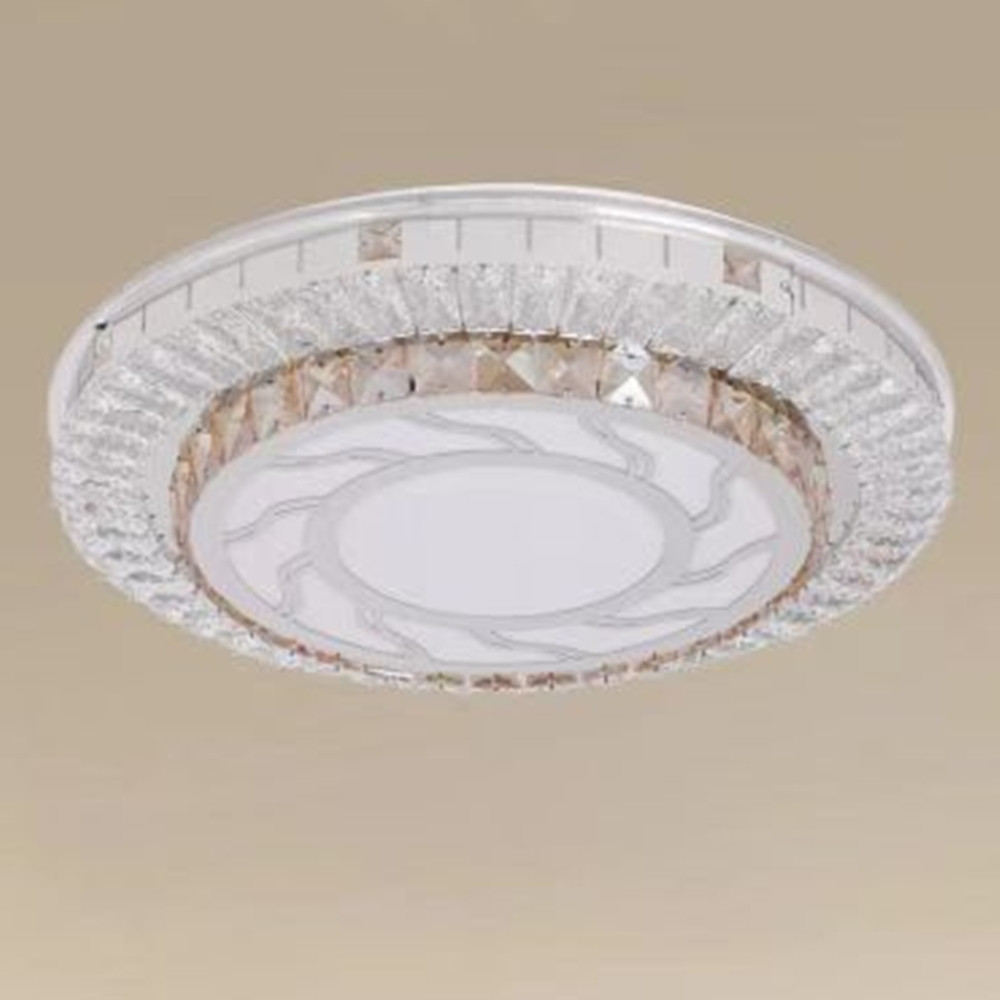 Trade Shop Traesio - Trade Shop - Deckenleuchte 65w Ø50cm Led Design Schichtkristalle Vortex Kaltlicht 27683 -