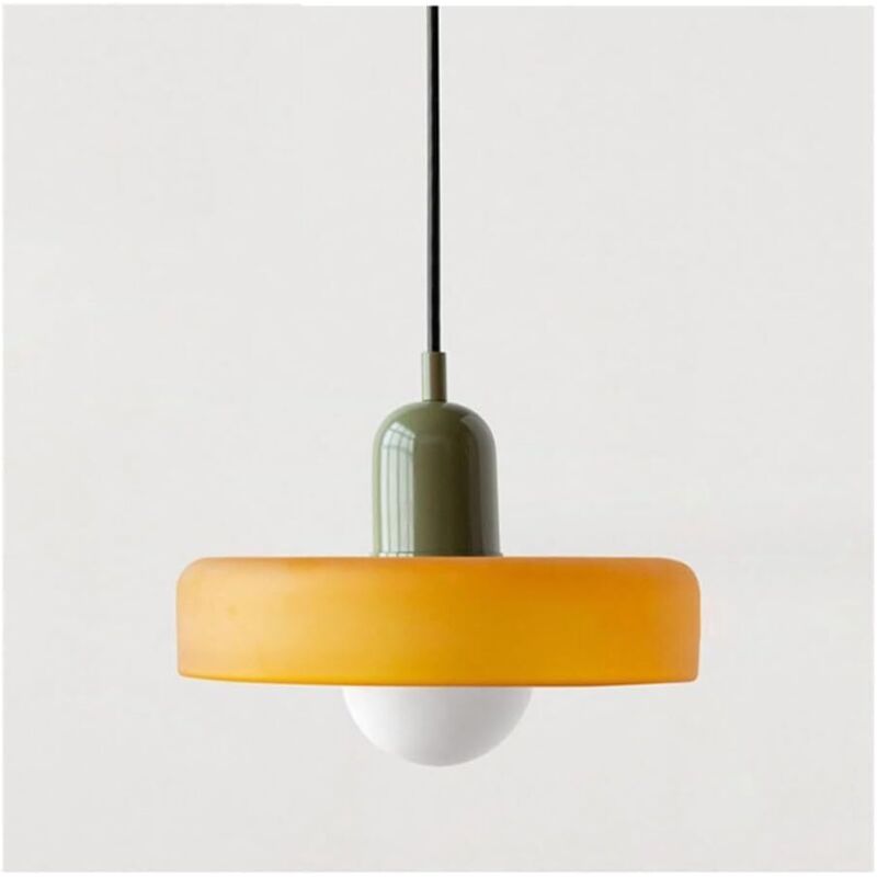 Bunte Pendelleuchte Im Mid-century-stil Mit Glasschirm, Vintage-hängeleuchte Aus Eisen Und Glas Für Schlafzimmer, Wohnzimmer, Küche – 3 Stück Bunte Pendelleuchte Im Mid-century-stil Mit Glasschirm, Vintage-hängeleuchte Aus Eisen Und Glas Für Schlafzimmer, Wohnzimmer, Küche – 3 Stück