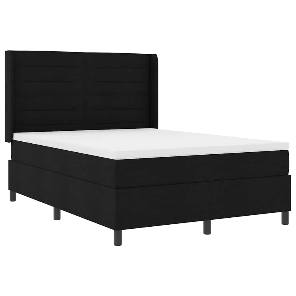 Boxspringbett Mit Matratze Schwarz 160 X 200 Cm Stoff Vidaxl