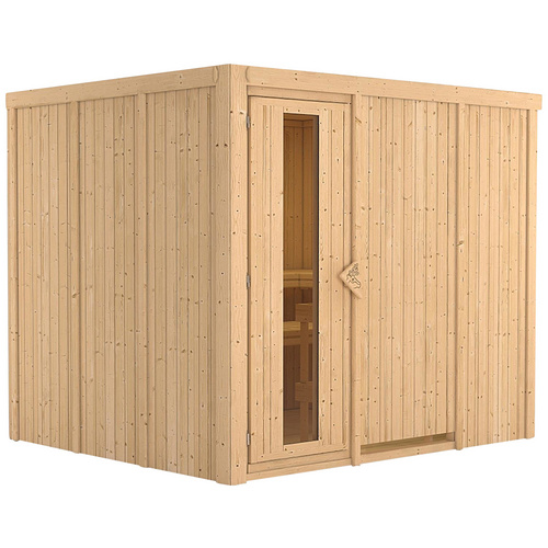 KARIBU Sauna »Jöhvi«, für 4 Personen, ohne Ofen - beige