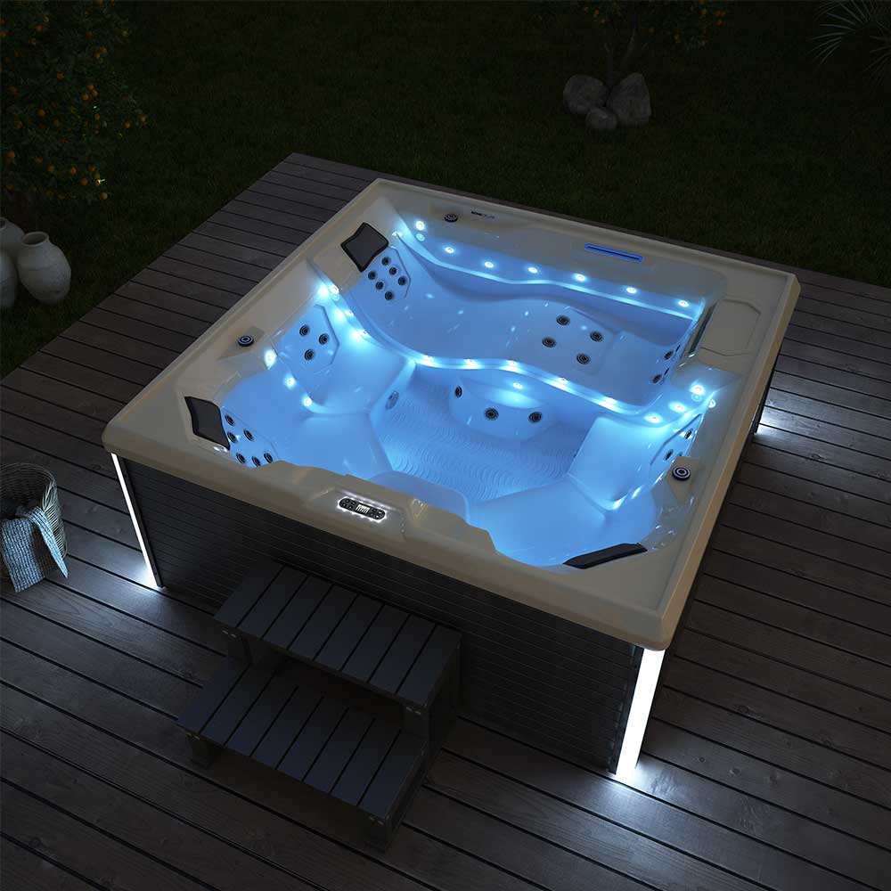 Outdoor Whirlpool STREAM BIG PURE - 207 x 207 cm für 5 Personen - Gallery 6 Outdoor Whirlpool STREAM BIG PURE - 207 x 207 cm für 5 Personen
