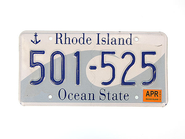 US - Grafiknummernschild Rhode Island - original US - Grafiknummernschild Rhode Island - original