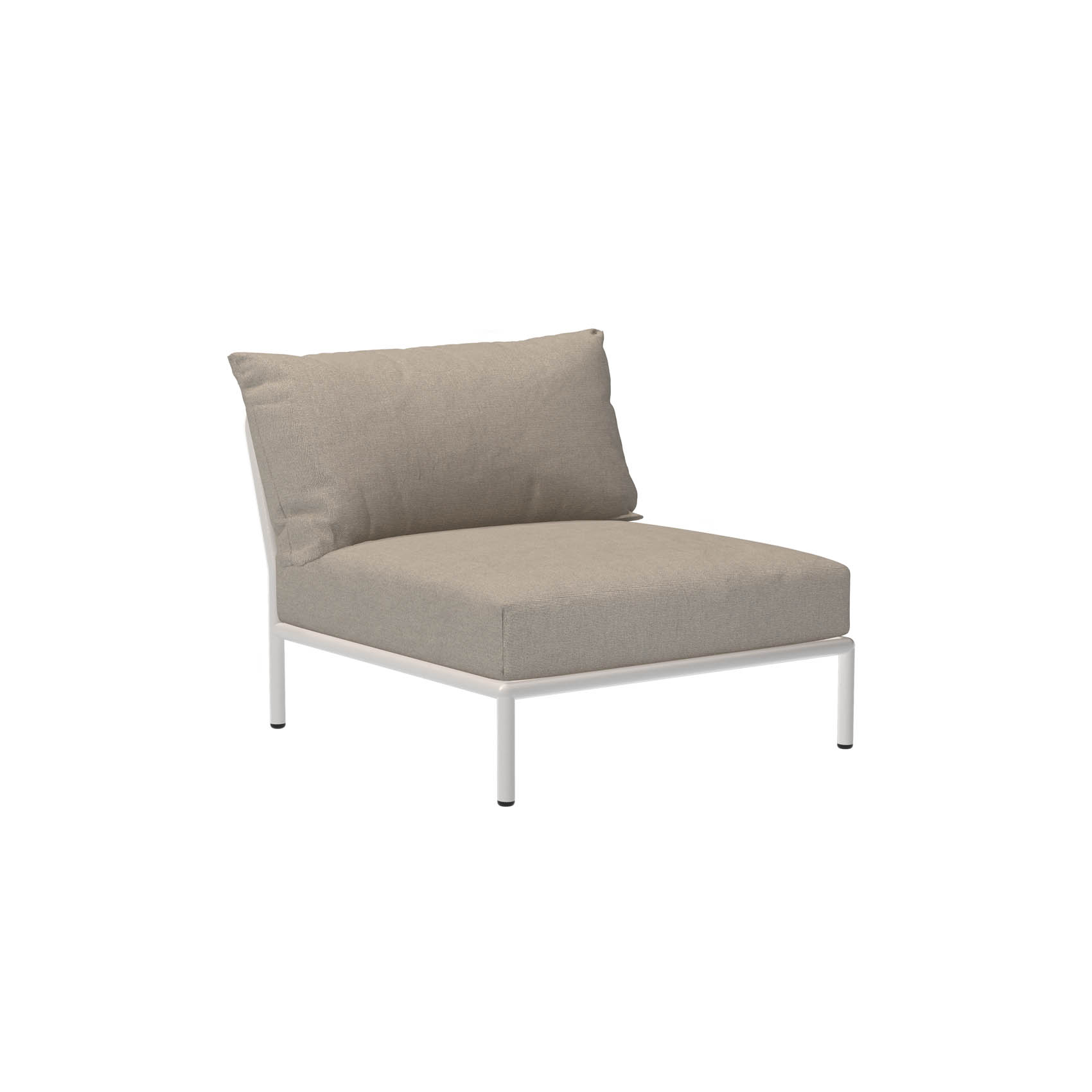 LEVEL2 Outdoor Sessel Lounge-Modul 1 Asche Weiß