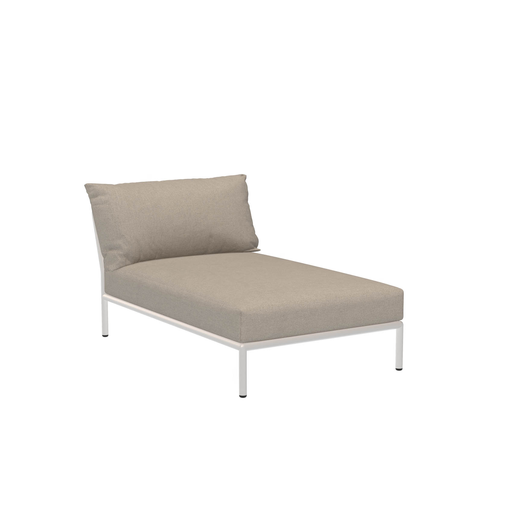 LEVEL2 Outdoor Chaiselong Lounge-Modul 4 Asche Weiß LEVEL2 Outdoor Chaiselong Lounge-Modul 4 Asche Weiß