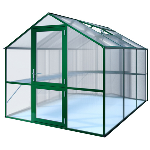 KGT Gewächshaus »Rose«, 7,53 m², Kunststoff/Aluminium, winterfest - gruen