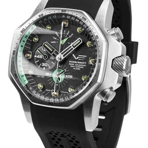 Vostok Europe YM86-640A695 Herrenuhr Atomic Age Multifunktion Schwarz