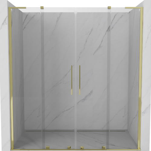 Velar L Duo Schiebetür Für Duschen 200 Cm, Transparent, Gold – 871-200-003-02-50 – Mexen