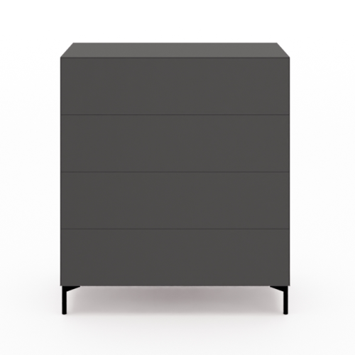 Create Kommode mit 4 Schubkästen Black Rundfuß