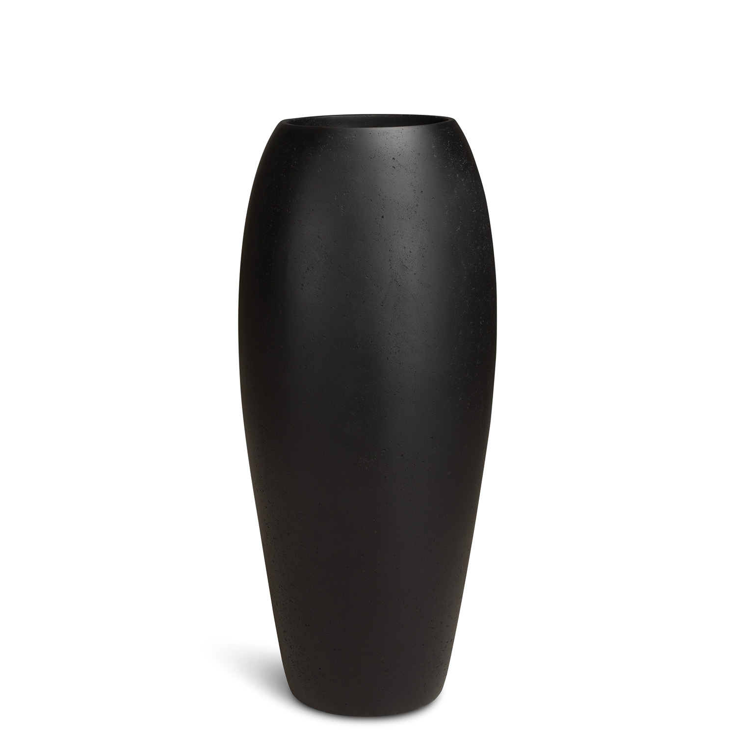 Polystone Essence hoher Pflanzkübel Ø 39 cm, Höhe 90 cm anthrazit
